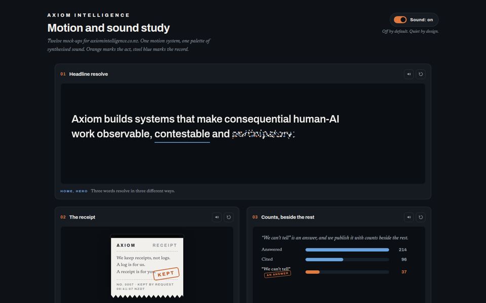 GLM 5.3 Prime mock-up gallery, first screen